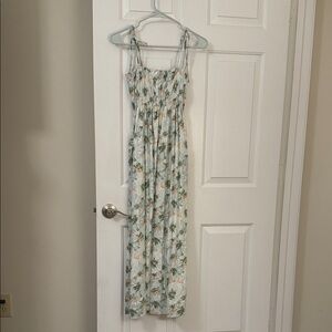 Floral Maxi Dress with Tie Straps